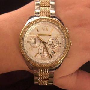 NEW Armani Exchange Gold/Silver Women’s Watch